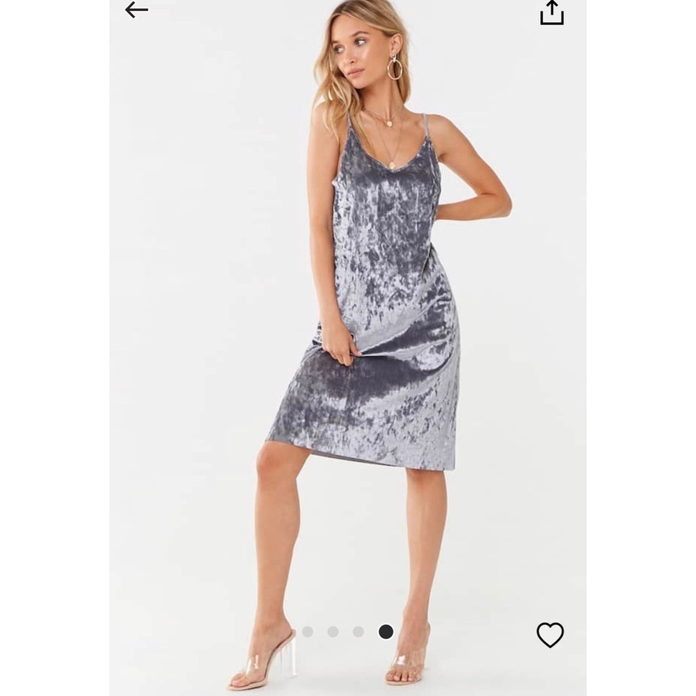 Velour Cami Midi Dress